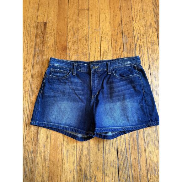 Joe's Jeans Denim Shorts Womens 31 Blue Darla Stretch Distressed 5 Pocket - Picture 1 of 6